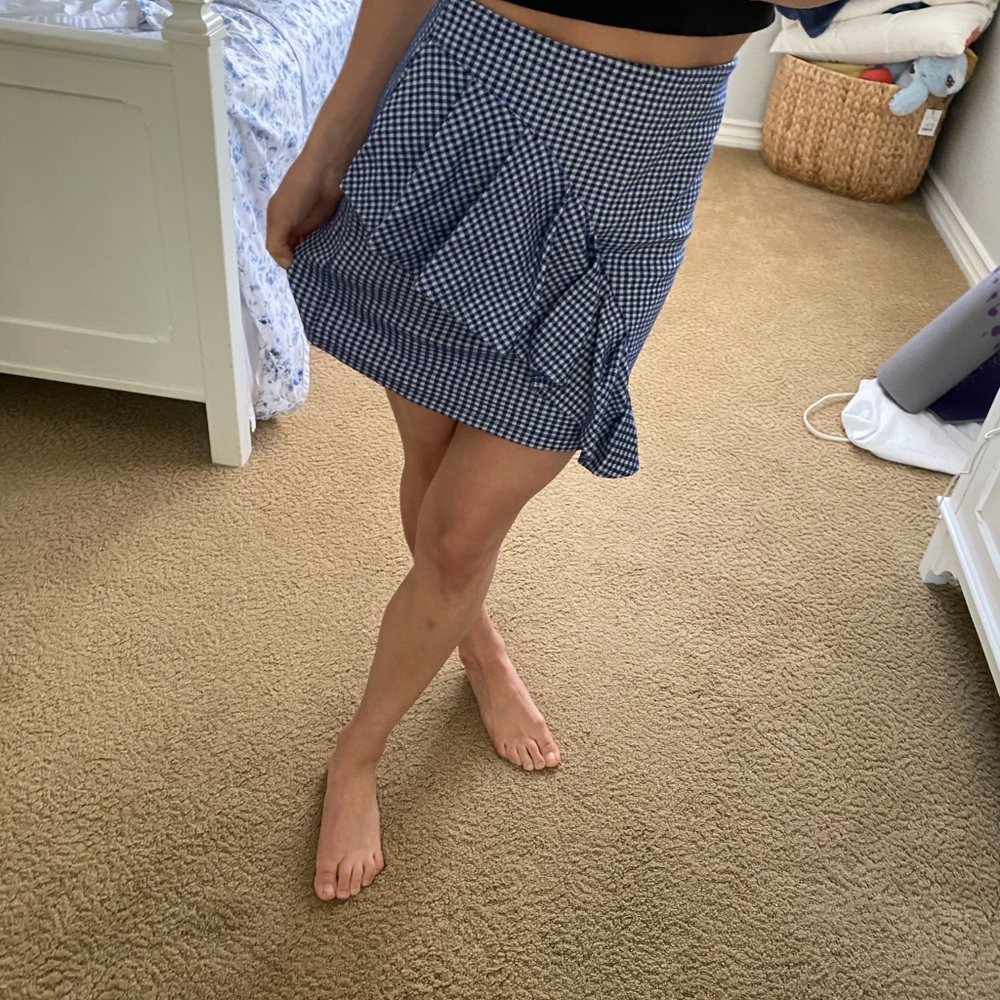 Topshop Blue Ruffled Mini Skirt - Picture 4 of 7